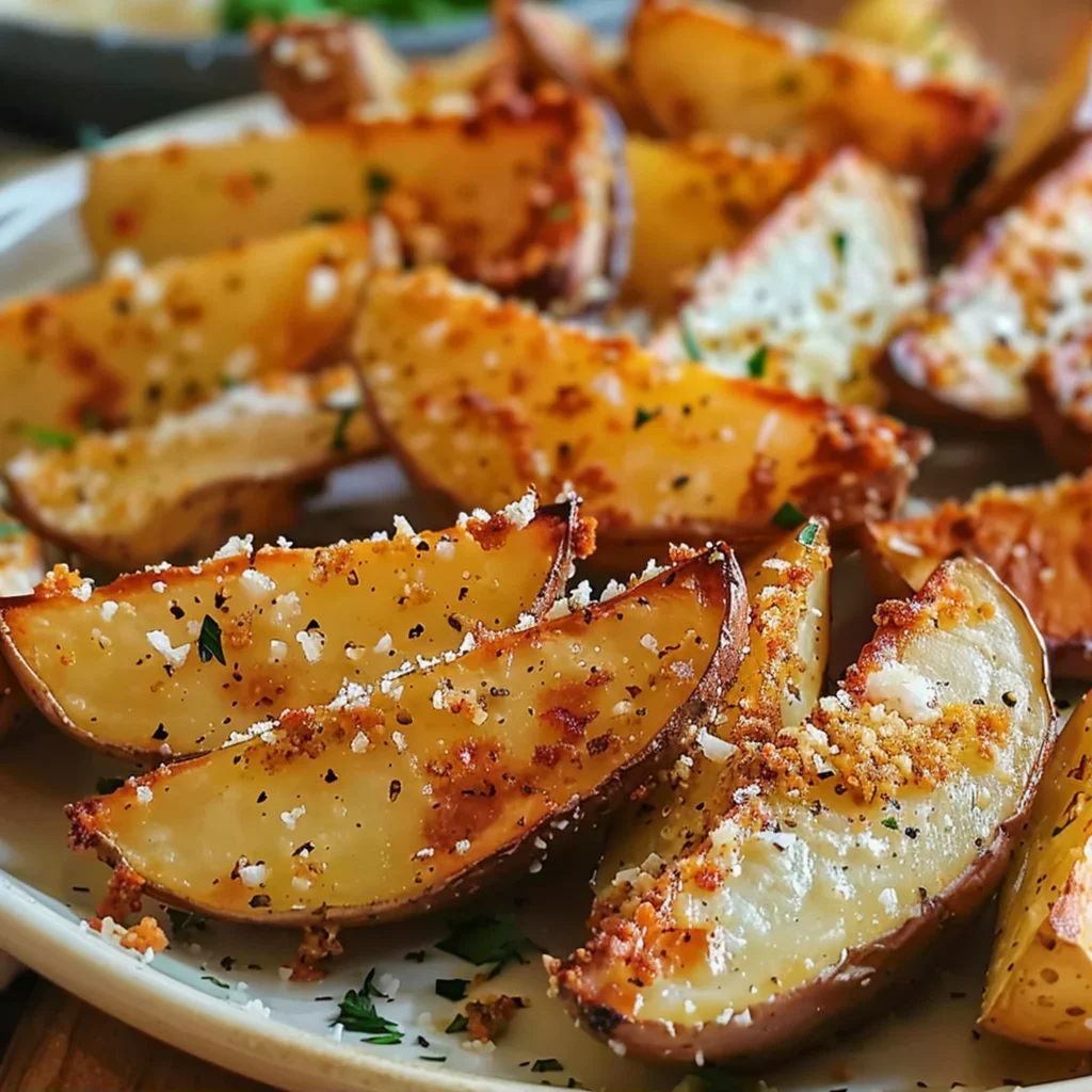 Healthy Baked Garlic Parmesan Wedges: Ditch Fast Food Fries